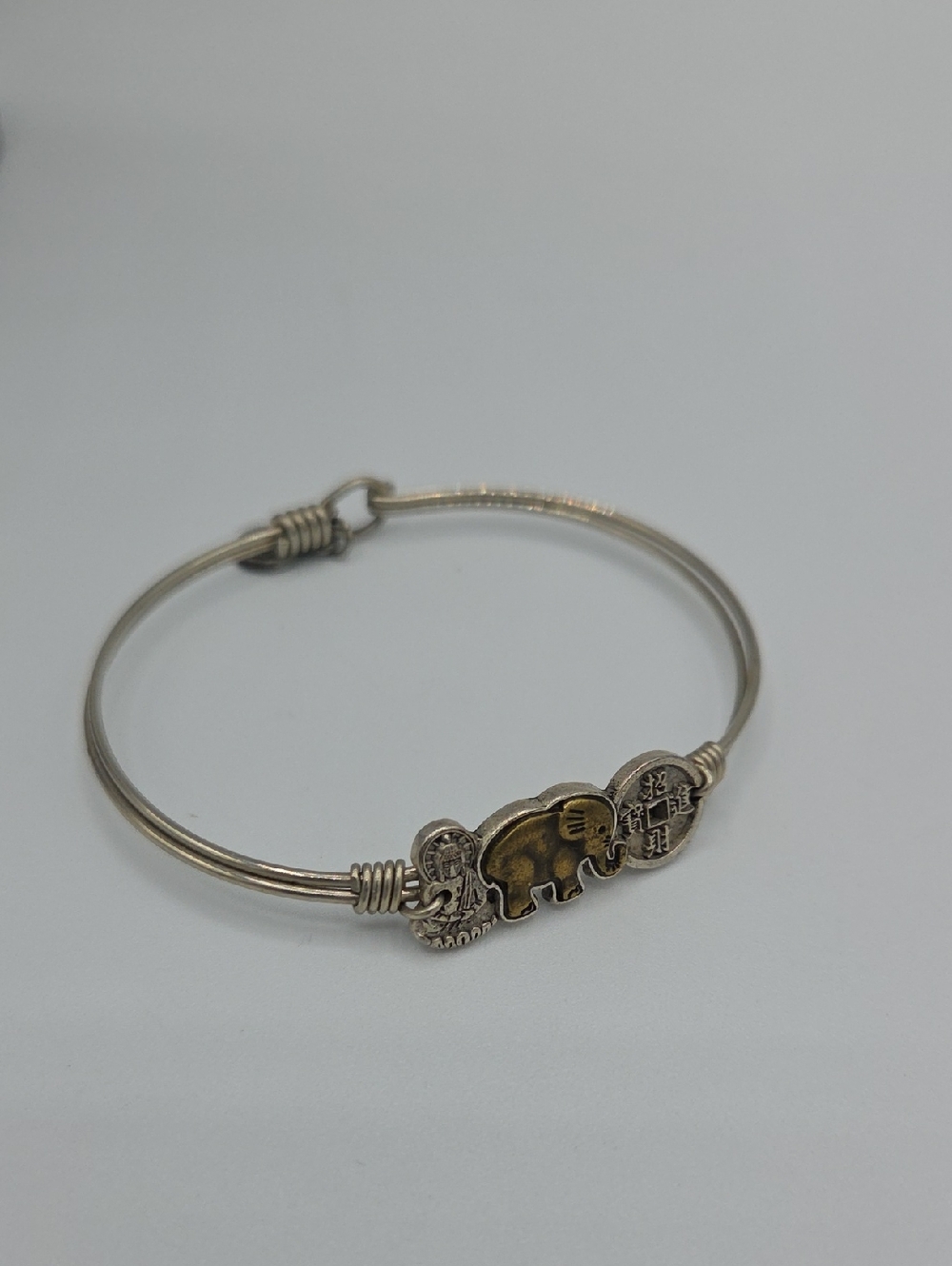 5 for $25! Luca + Danni Gold-Tone Elephant Charm Bangle Bracelet